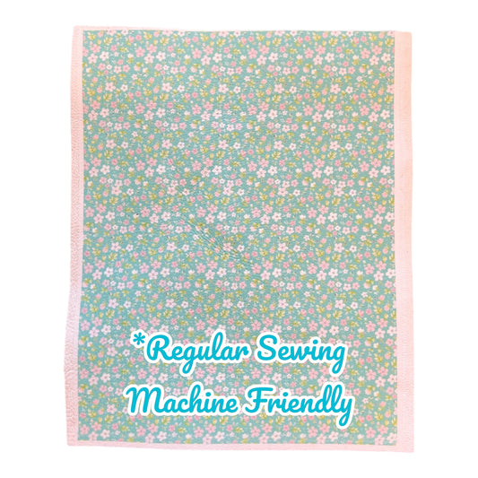Leatherific Crafting Sheet in Turqoise Bouquet 8 1/2” x 11”