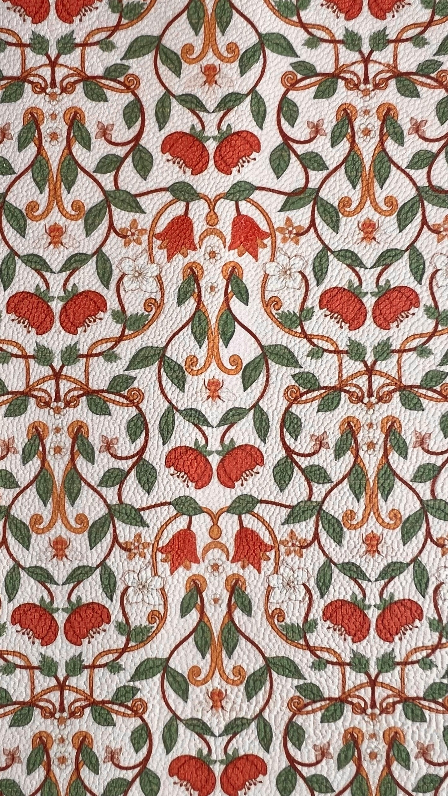 Floral Vines Lamb Leather Crafting Sheet, 8 1/2" x 11"