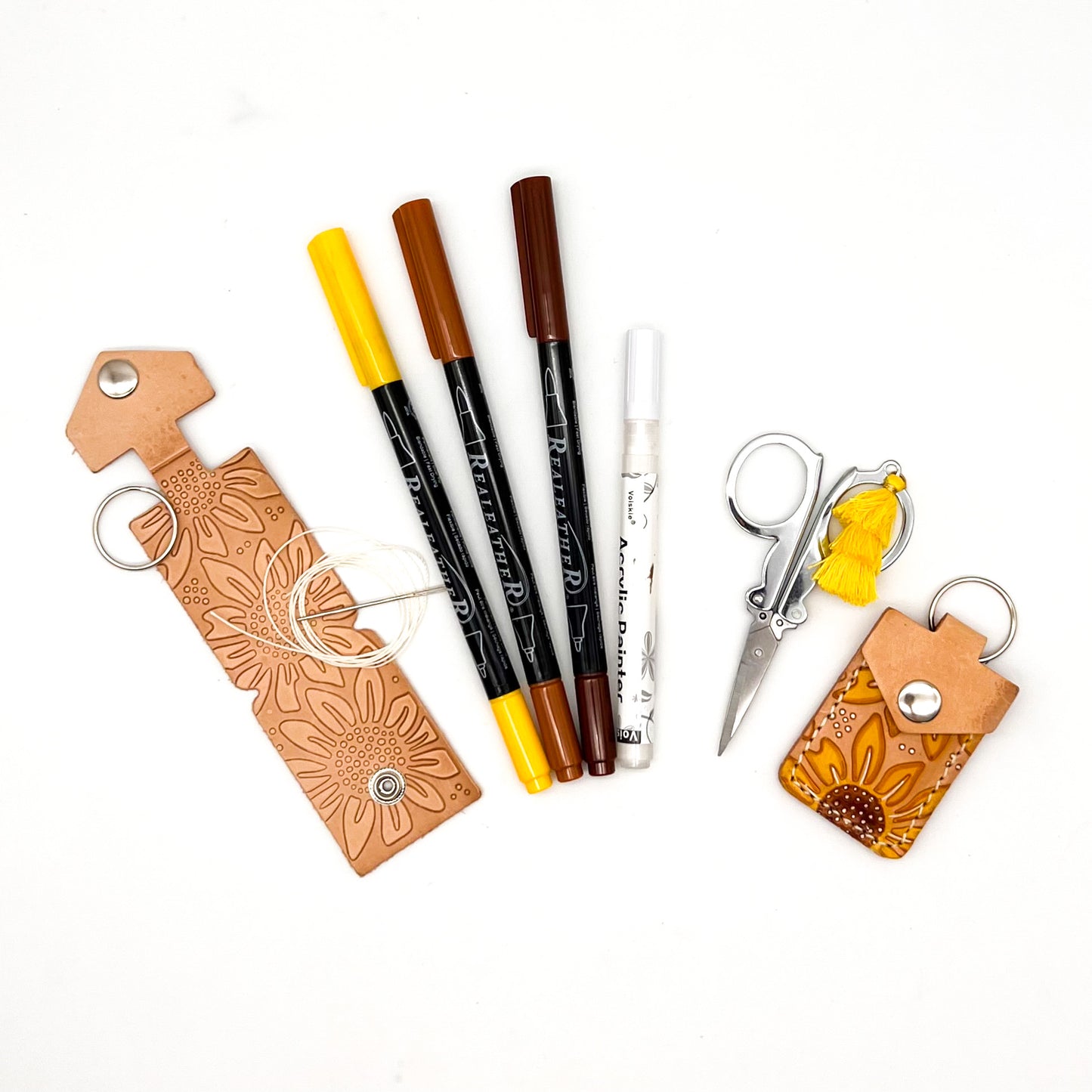 Sunflower DIY Leather Scissor Pouch