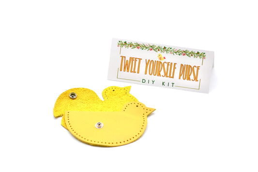 DIY Leather Tweet Yourself Bird Coin Purse