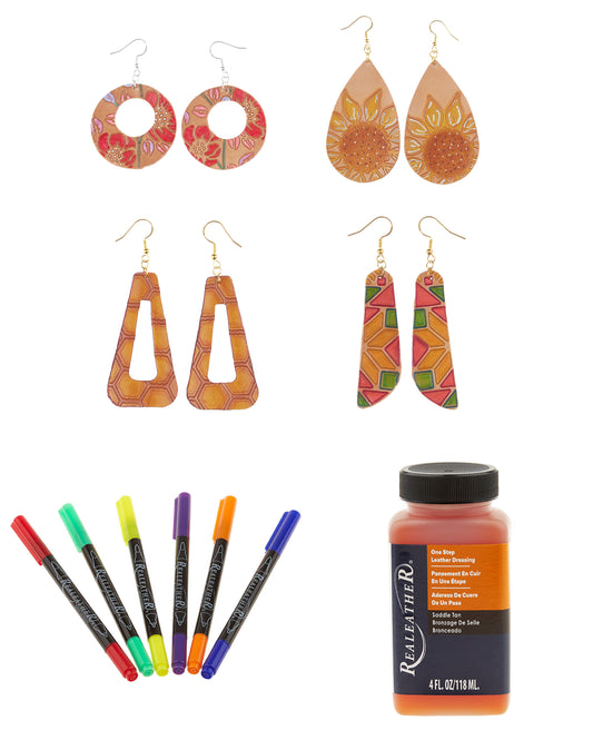 DIY Leather Earring Bundle: We Start it, You Finish it!  Markerific Kit