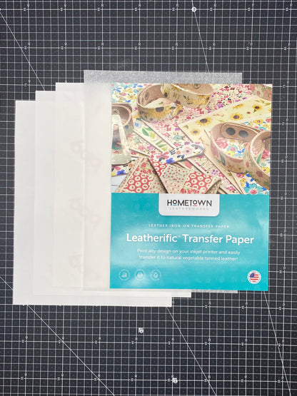 Leatherific Transfer Paper and Lamb Leather Bundle 8 1/2" By 11"