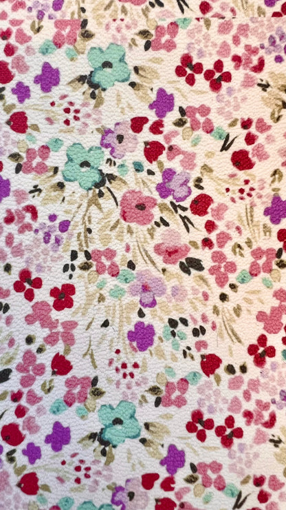 Garden Floral Lamb Leather Crafting Sheet 8 1/2" x 11"