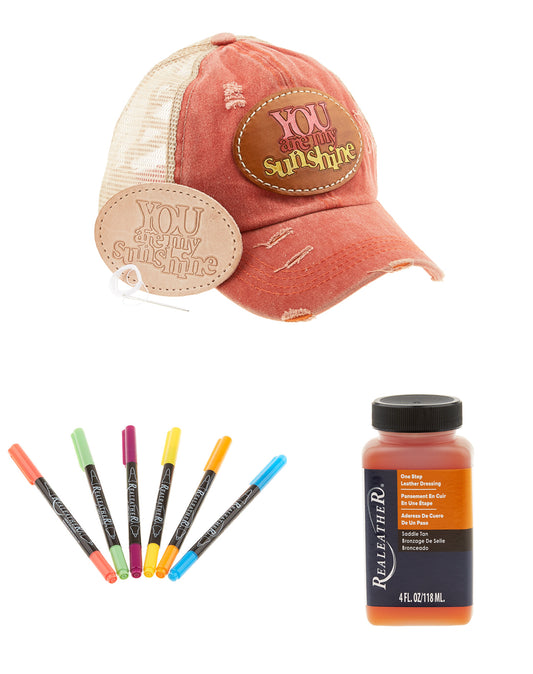 You Are My Sunshine DIY Leather Patch Hat Bundle