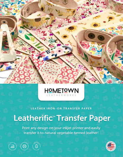 Leatherific Transfer Paper and Lamb Leather Bundle 8 1/2" By 11"