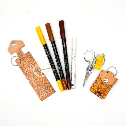 Sunflower DIY Leather Scissor Pouch