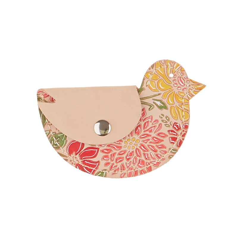 Chrysanthemum DIY Leather Bird Coin Purse