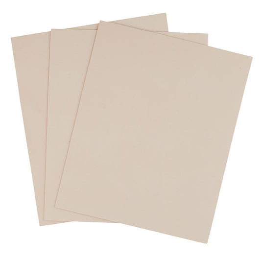 Veg Tan Leather crafting sheets, 3 Pack 8 1/2" x 11"
