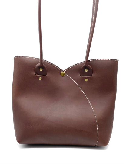 Leather Tulip Tote