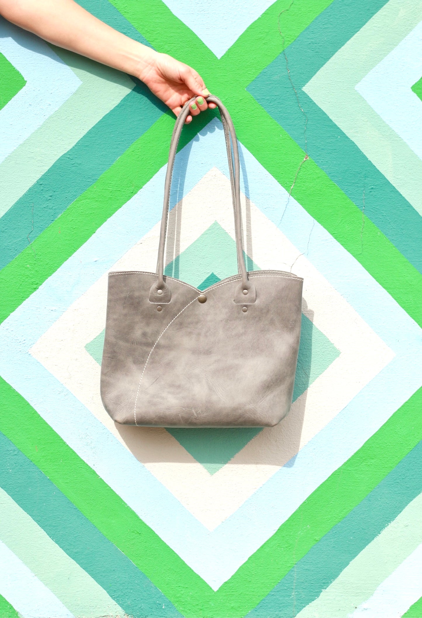 Leather Tulip Tote