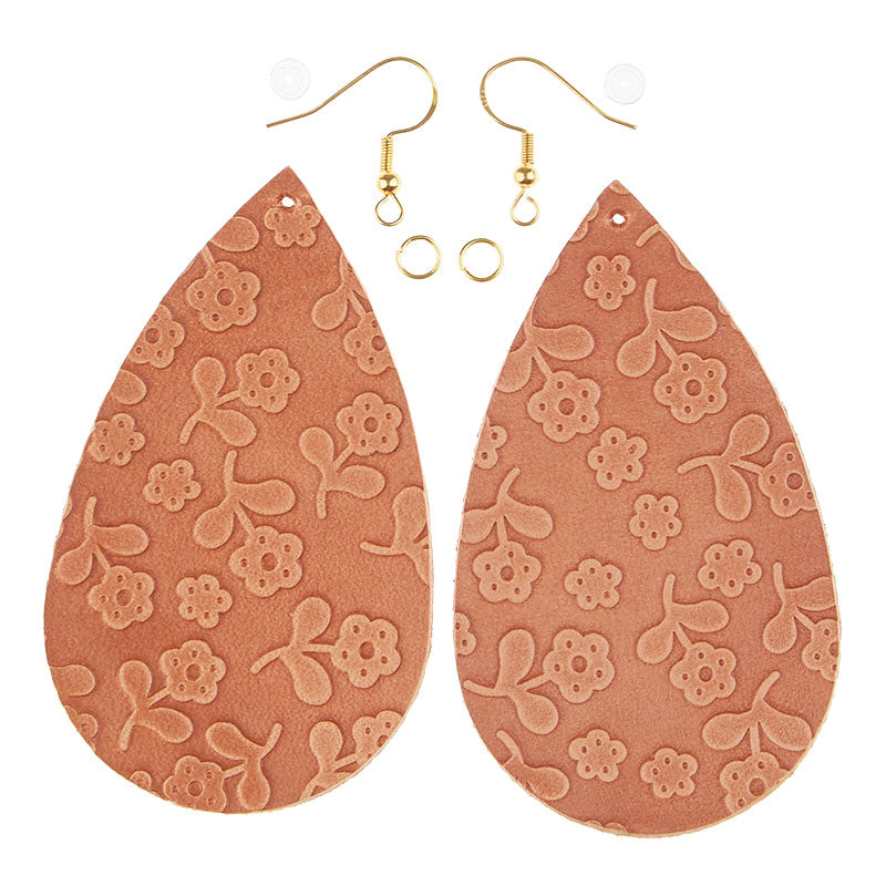 Copper + Leather Earrings — Lu Bird Design