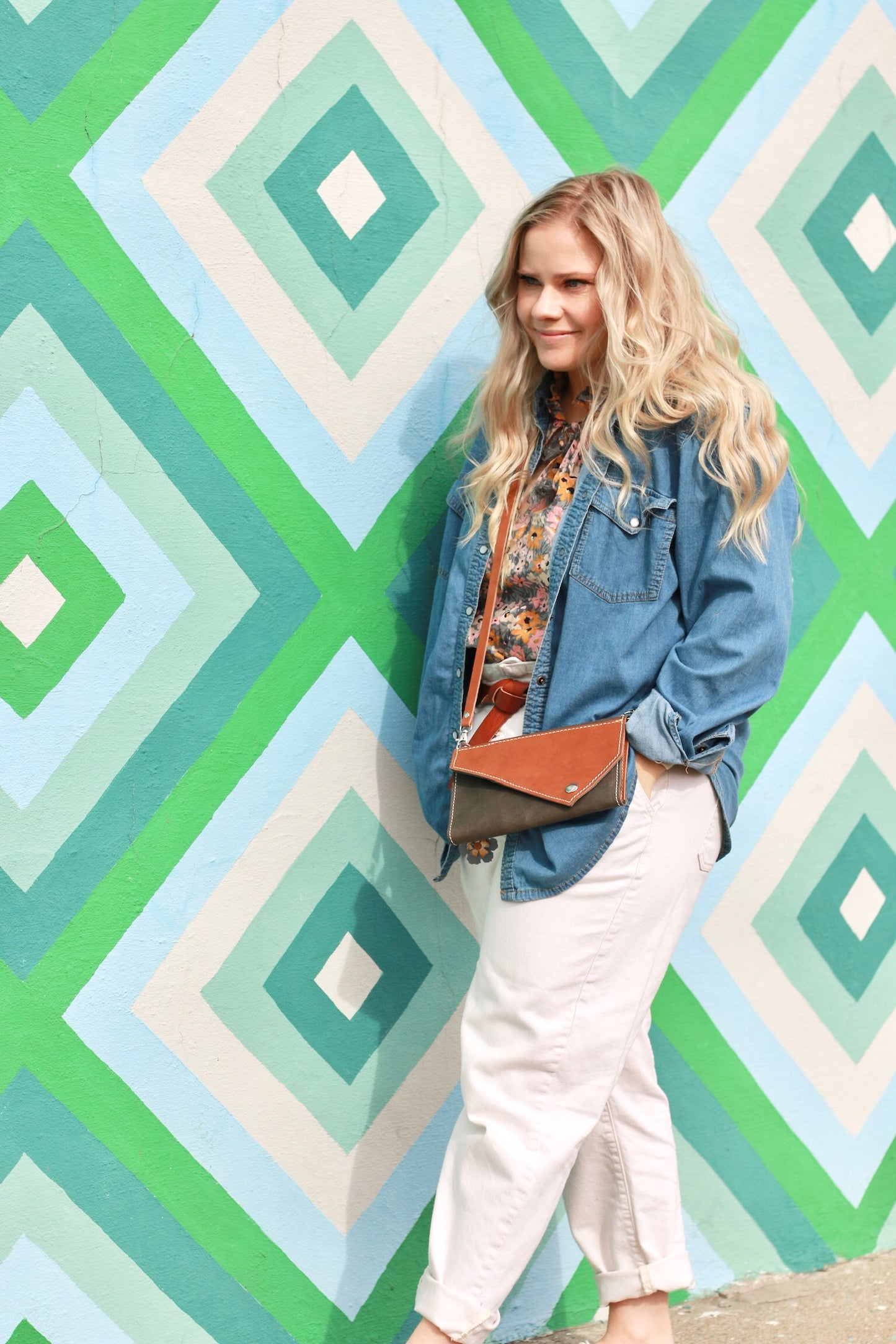 Crossbody Leather Phone Wallet