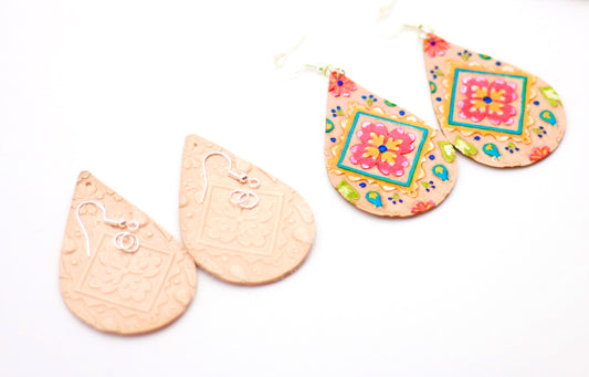 DIY Leather Earring: We Start it, You Finish it! Teardrop, Markerific Kit