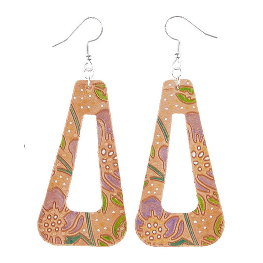 Peony DIY Leather Earring Open Tower Bar